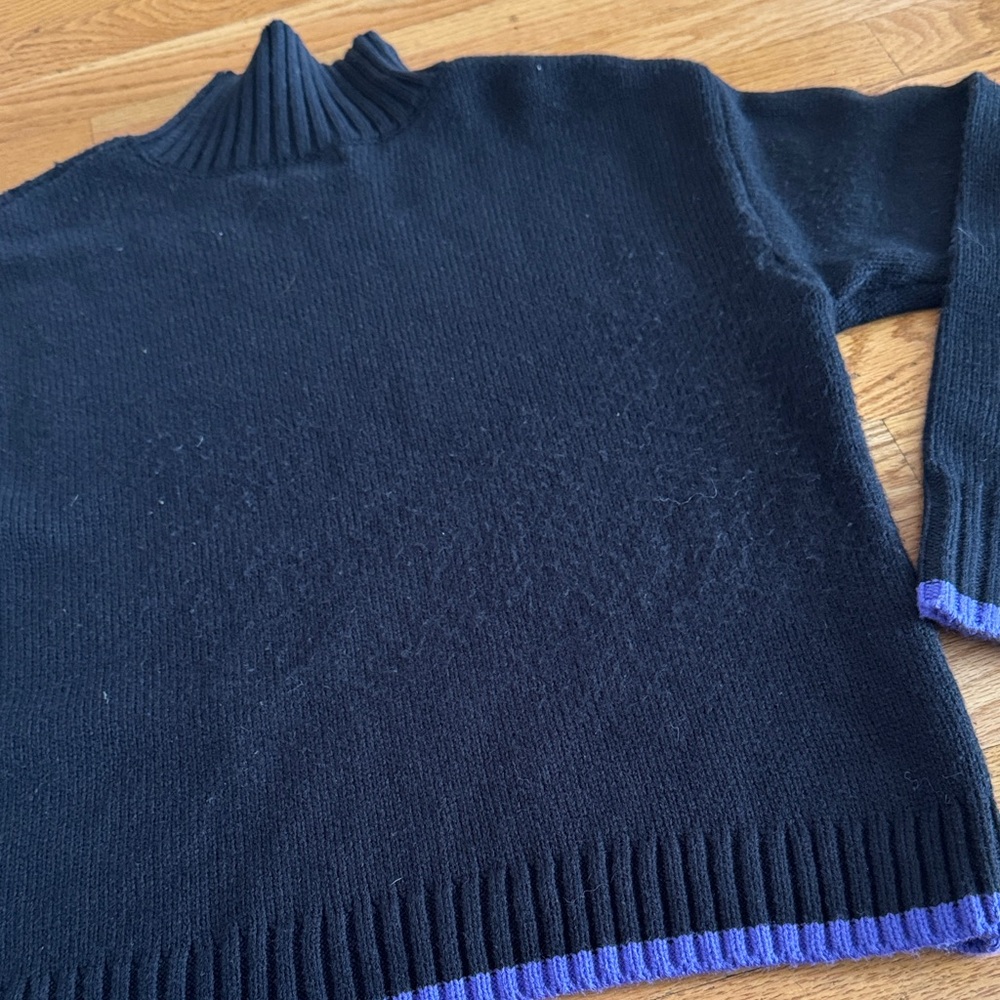 Juicy by Juicy Couture Black and Purple Turtleneck Sweater - Picture 8 of 8
